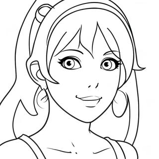 Anime Beauty Coloring Page 46703-38880