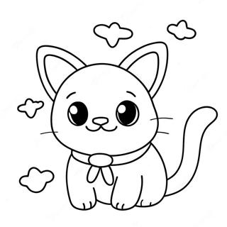 Candy Cat Coloring Pages