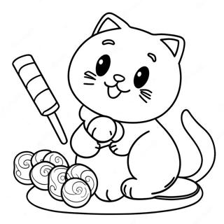 Candy Cat Coloring Page 46713-38886