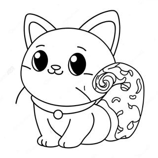 Candy Cat Coloring Page 46713-38887