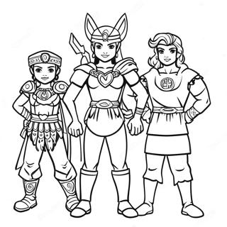 Maya And The Three Heroes Coloring Page 46724-38905