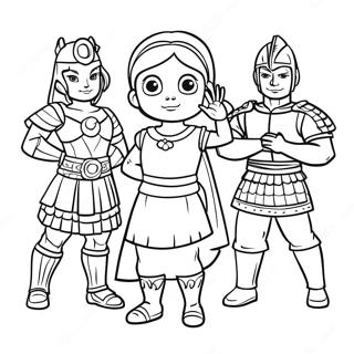 Maya And The Three Heroes Coloring Page 46724-38906