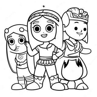 Maya And The Three Heroes Coloring Page 46724-38908