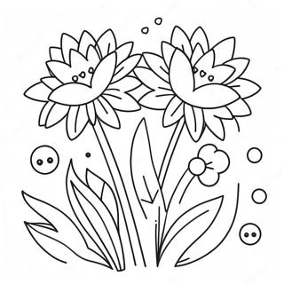 Cute Mother S Day Flowers Coloring Page 4672-3758