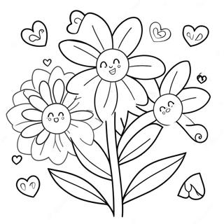 Cute Mother S Day Flowers Coloring Page 4672-3760