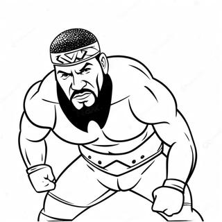 Wwe Wrestler In Action Coloring Page 46764-38931