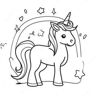 Happy Birthday Unicorn Coloring Page 46783-38939