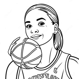 Girl Basketball Coloring Pages