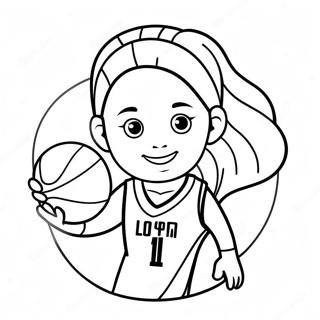 Girl Basketball Coloring Page 46803-38958