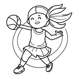 Girl Basketball Coloring Page 46803-38959