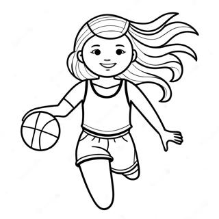 Girl Basketball Coloring Page 46803-38960