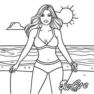 Malibu Barbie Coloring Page 46813-38963