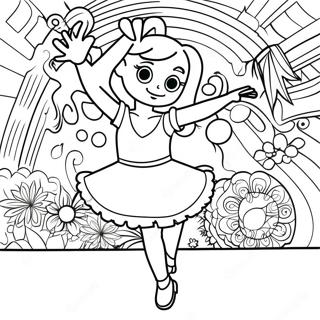 Fnf Gf Dancing Pose Coloring Page 46824-38974