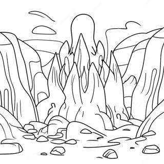 Fiery Furnace With Dragons Coloring Page 46834-38982