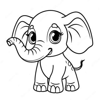 Cute Baby Elephant Coloring Page 46844-38978