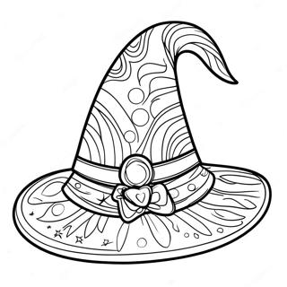 Sparkling Witch Hat Coloring Page 46874-39010