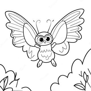 Mothman In Flight Coloring Page 46884-39021