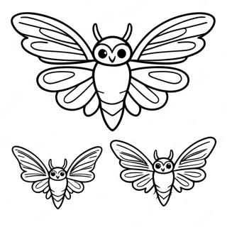 Mothman In Flight Coloring Page 46884-39024