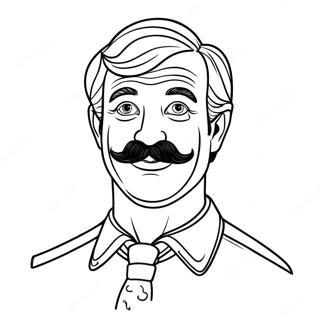 Ted Lasso With A Mustache Coloring Page 46894-39045