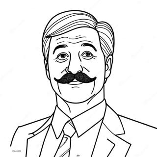 Ted Lasso With A Mustache Coloring Page 46894-39047