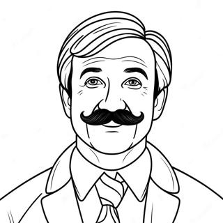 Ted Lasso With A Mustache Coloring Page 46894-39048