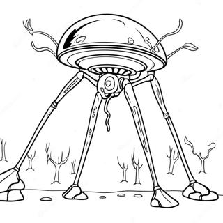 War Of The Worlds Alien Coloring Page 46913-39034