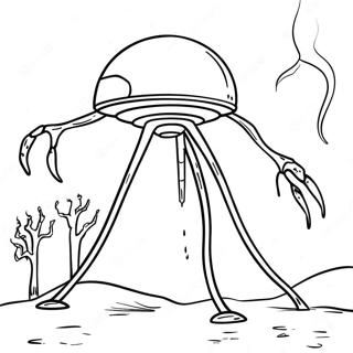 War Of The Worlds Alien Coloring Page 46913-39035