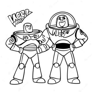 Woody And Buzz Lightyear Christmas Adventure Coloring Page 46924-39056