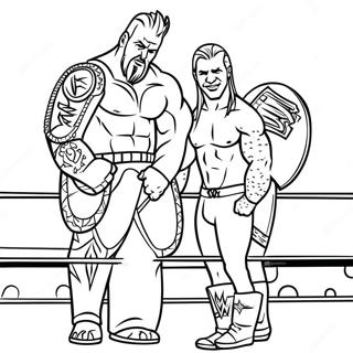 Wwe Championship Match Coloring Page 4692-3773