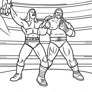 Wwe Championship Match Coloring Page 4692-3774