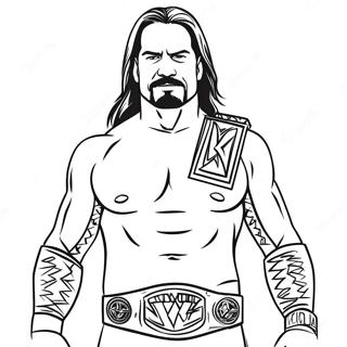 Wwe Championship Match Coloring Page 4692-3775