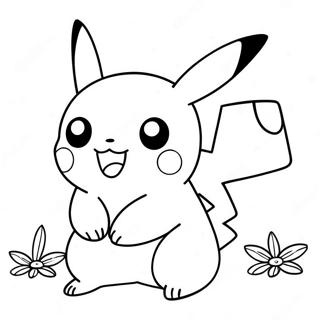 Cute Pikachu Pokemon Coloring Page 46934-39057