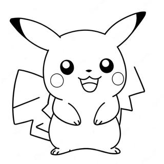 Cute Pikachu Pokemon Coloring Page 46934-39058