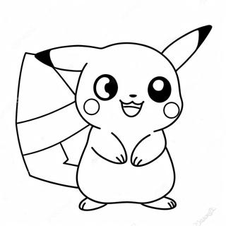 Cute Pikachu Pokemon Coloring Page 46934-39060