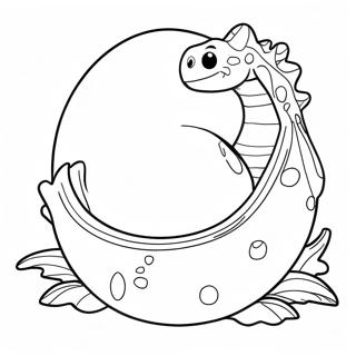 Colorful Dino Egg Nesting Scene Coloring Page 46944-39071