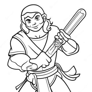 Raphael With Nunchaku Coloring Page 46954-39077