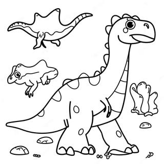 Prehistoric Dinosaurs Coloring Page 46974-39095