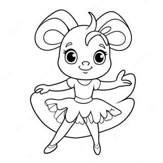 Angelina Ballerina In A Beautiful Tutu Coloring Page 46994-39111