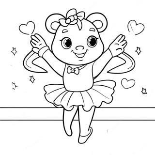 Angelina Ballerina In A Beautiful Tutu Coloring Page 46994-39112