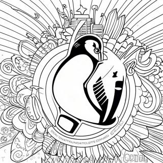 Pittsburgh Penguins Logo Coloring Page 47013-39118