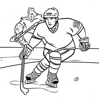 Pittsburgh Penguins Player Skating Coloring Page 47014-39129