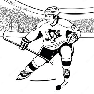 Pittsburgh Penguins Player Skating Coloring Page 47014-39130