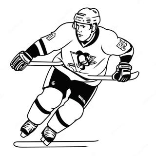 Pittsburgh Penguins Player Skating Coloring Page 47014-39131