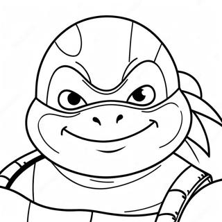 Funny Ninja Turtles Face Coloring Page 47024-39133