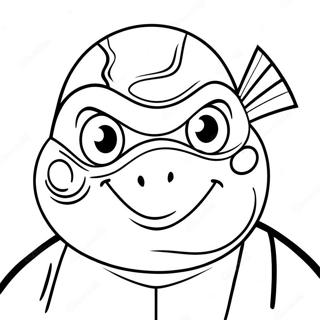 Funny Ninja Turtles Face Coloring Page 47024-39134