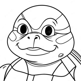 Funny Ninja Turtles Face Coloring Page 47024-39136