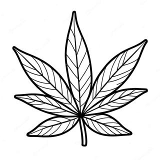 Chill Vibes Cannabis Leaf Coloring Page 4702-3781