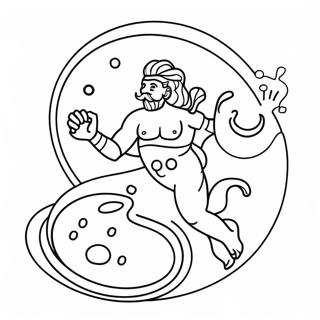 Colorful Neptune With Rings Coloring Page 47044-39153