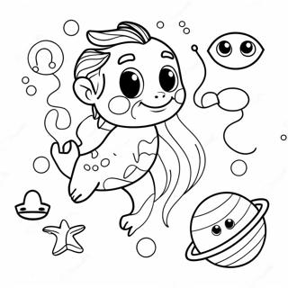 Colorful Neptune With Rings Coloring Page 47044-39155