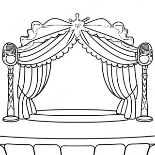 Talent Show Stage Coloring Page 47063-39166